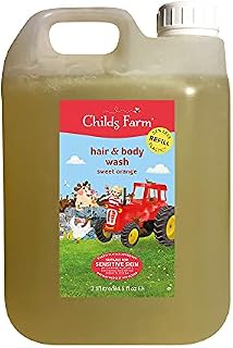 Childs Farm | Kids Hair & Body Wash |Bulk Refill 2.5L | Organic Sweet Orange | Gently Cleanses | Suitable for Dry, Sensitive & Eczema-prone Skin