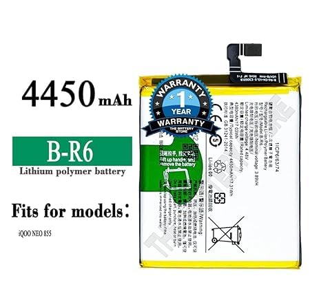 Image of Original B-R6 Battery for Vivo iQ00 Neo 855 4450mAh /17.31WH 3.89V Battery with 1 Year Warranty ****(G00130)