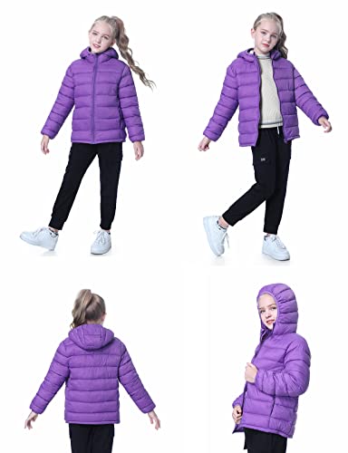 Hooded Puffer Jackets for Boys and Girls – Lightweight and Packable – Autumn and Winter Coat, Warm and Comfy4