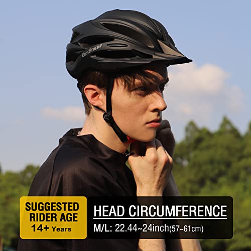 EASTINEAR Mens Bike Helmet with Visor, Cycle Helmet with Rechargeable LED Lights, Allround Cycling Helmets for Road Bike, Bicycle Helmet for Men and Women - Image 8