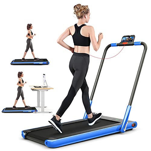 Image of Foldable Treadmills for Home, 2 in 1 Walking Pad Portable Folding Under DeskTreadmills with Walk and Jog & Run Modes for Office Treadmil