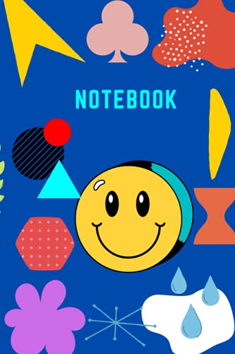 NOTEBOOK: Smiley and Coloured shapes notebook 6' by 9' - 121 pages image 2