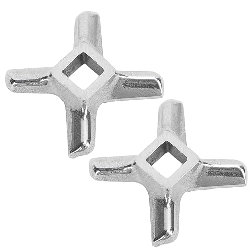 RASTKY Ensemble de Couteaux de Hachoir à Viande en Acier Inoxydable de qualité Supérieure pour une Rapide et Cohérente, pour Broyer la Viande et les Fruits de Mer, 2 Pièces