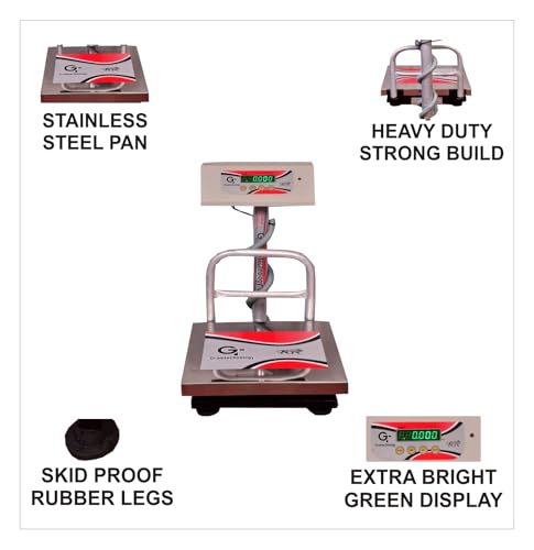 Image of GRAMTECHNOLOGY Weighing Scale 150kg x 10 gm Weight Machine for Shop, Factory, kirana store, Sweet shop Digital computer and other uses 08