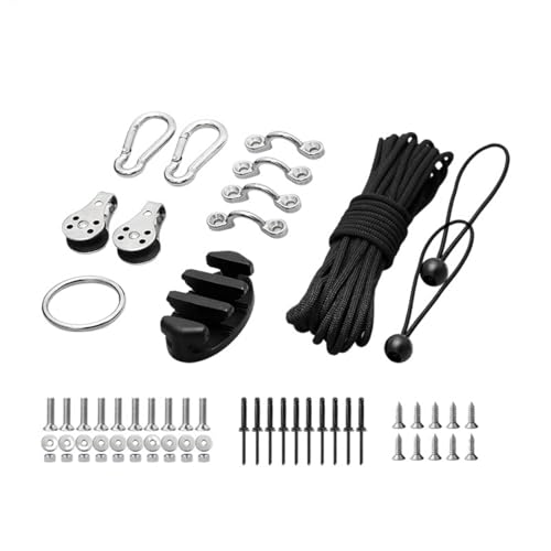 Kit de Carro de Anclaje para Canoa Kayak - de Bloqueo de Palanca con Asistente de Anclaje | Kit de Carro para Bote de Kayak para un posicionamiento preciso, de Anclaje Duradero y fácil