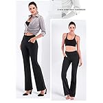 IUGA Bootcut Yoga Pants with Pockets for Women Wide Leg Pants High Waist Workout Pants Tummy Control Work Pants 4 Pockets - Image 5
