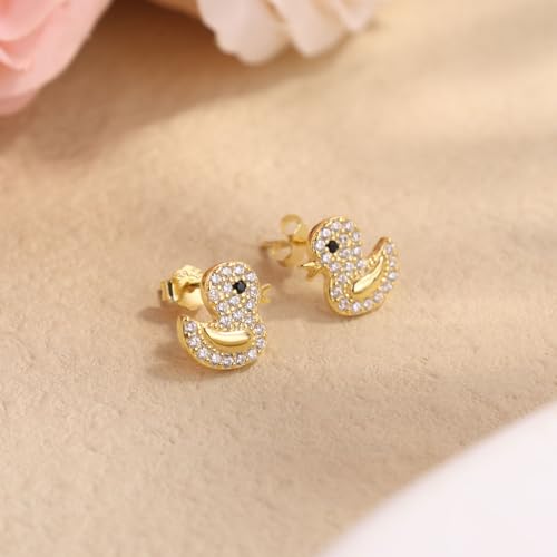 Boucles d'oreilles canard style dessin animé pour accessoire décontracté