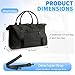 Travel Duffle Bag, Weekender Travel Bag Men Small Gym Bag for Women, Hospital Bag for Labor and Delivery, Overnight Bag Luggage Bag with Trolley Sleeve, Airplane Travel Essentials for Flying(Black)