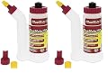 Milescraft 5222 Glue Mate 150-5oz. (150ml) Precision Wood Glue Bottle - Anti-Drip - Dowel and Biscuit Tips Included - Easy Flow Multi-Chamber Design - Ideal for Woodworking (Pack of 2)