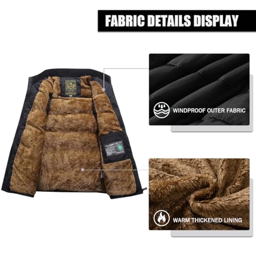 Msmsse Men's Outerwear Vests Winter Quilted Padded Vest Gilet Stand Collar Warm Puffer Vest3