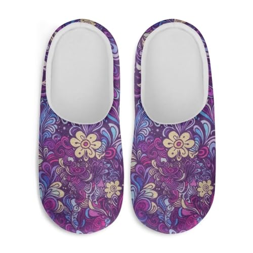 Women's Cotton Slippers Soft Comfy Slip On Non-Slip Cozy House Bedroom Shoes Indoor Ladies Slippers