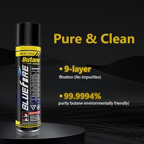 Ruasveltan Butane Fuel Refill 300ml Butane Refill Butane Canister for Torch Lighter Fluid Refill Canister Butane Torch Kitchen Cooking Blow Torch 10.56 fl oz (3 cans)