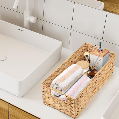 Panier de rangement en osier pour étagères (Lot de 2) 3 sections - 7