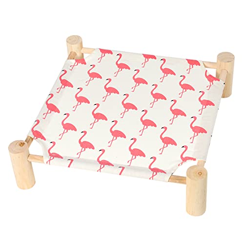Patas Lague Cama hamaca para gatos y perros, cama para perros pequeños, cama elevada de madera para gatos y exteriores, para todas las estaciones, camas para gatos de interior, cunas para gatos