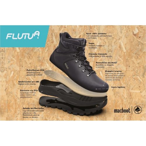 Bota de Segurança Macboot Uirapuru Botina Masculina EPI C.A (Brown, BR, Adulto, Numérico, 41)