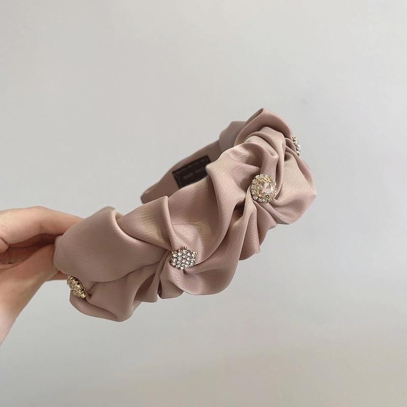 Ruffled Headband Retro Sweet Temperament Wide Edge Hair Clip Accessory image 3