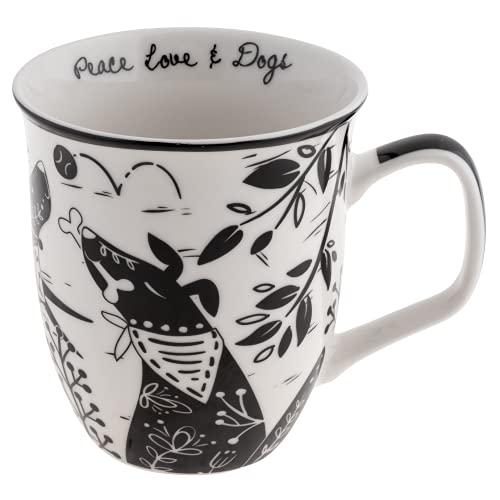 Karma Gifts 16 oz Black and White Boho Mug...