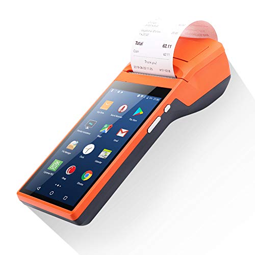 MUNBYN POS Printer, Android POS Terminal Printer 5.5 inch Receipt Printer with 3G WiFi BT Camera Loyverse iREAP and CashStock Handheld PDA Data Terminal Collector Barcode Built-in All-in-One