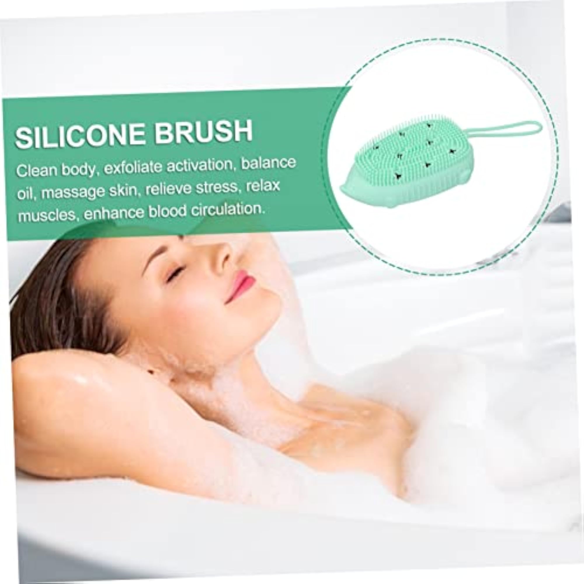 Silicone Bathing Brush Massaging Shower Brush