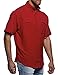 Pro Celebrity Men's Pro Fishing Outdoor Button-Down Shirt (XS, Scarlet)