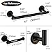 Nolimas 3-Pieces Set Matte Black Bathroom Hardware Set SUS304 Stainless Steel Round Wall Mounted - Includes 12