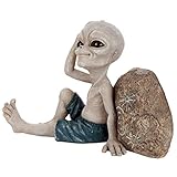 fllyingu Lächeln Alien Statue, Surfer Dude Alien Statue Harz Alien Handwerk Ornamente Home Indoor Outdoor Dekoration Figuren Einzigartiges Geschenk