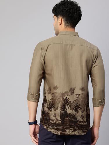 Image of Majestic Man Stylish Ombre Print Pure Cotton Casual Shirt for Men