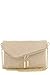 FashionPuzzle Envelope Wristlet Clutch Crossbody Bag with Chain Strap (Nude) One Size