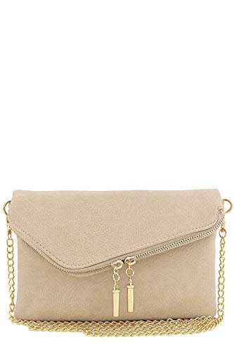 FashionPuzzle Envelope Wristlet Clutch Crossbody Bag with Chain Strap - Image 5