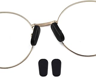 Nose Pads Covers,BEHLINE Slip-on Eyeglasses Nose Pads Covers,Soft Silicone Eye Glasses Nose Piece,Anti-Slip Nose Cushion Piece Nose Bridge Pads,(Black,1 Pair)