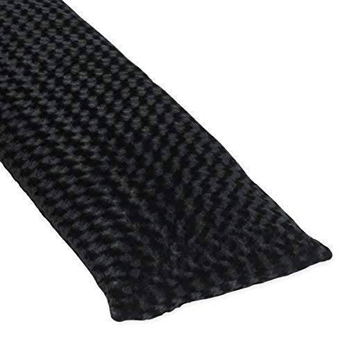 Sweet Jojo Designs Minky Full Length Double Zippered Body Pillow Cover for Black and White Isabella Bedding Set