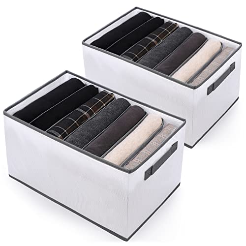 sprecenk Wardrobe Clothes Storage Organiser, Large 7 Grids Closet Drawer Organisers Dividers
