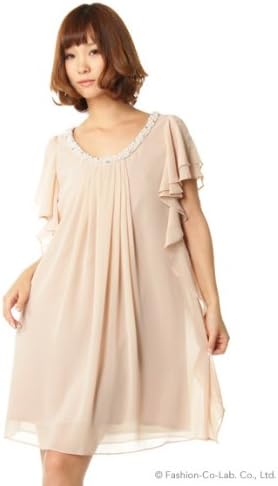 Amazon エスアイツーシー S I2 C パーティードレス シフォンパールネックドレス ベージュ 9 オールインワン 通販