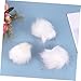 SHINEOFI 5Pcs White Faux Fur Pompom Balls with Elastic Loop Fluffy All-Match Decorative Craft Accessories for Hats Clothing Shoes Bags DIY Projects