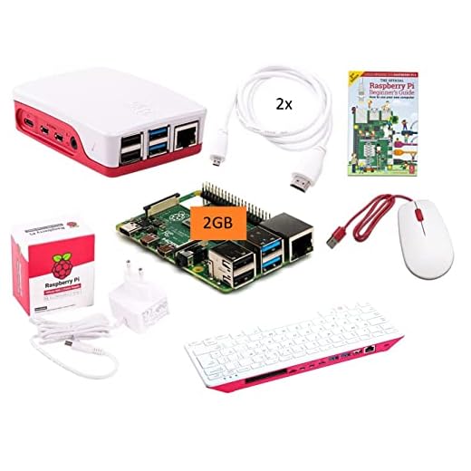 Raspberry Pi 4 Model B 2GB Desktop Kit Pi 4 incl. tastiera Qwertz + manuale + accessori