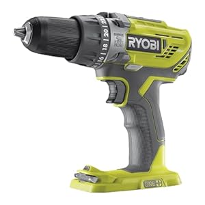 RYOBI ONE+ accu-slagboorschroevendraaier R18PD3-0 18 V, draaimoment 50 Nm, 13 mm snelspanboorhouder, zonder accu en oplader