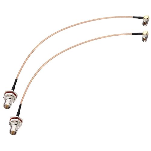 BINGFU DIN 1.02.3 macho en ángulo recto a BNC hembra 75 ohmios SDI Cable 12 pulgadas 2 -Pack para 3G HD SDI Vedio Recorder Cámara Monitor Audio