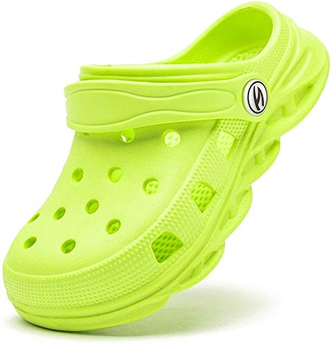Unisex Garden Clogs Shoes Sandals Slippers Slip On Water Shoes for Boys Girls Indoor Outdoor Beach Sandals Children Classic Slippers (Color : Green, Size : 10 Little Kid)