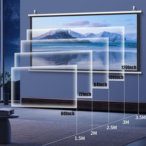 Pantalla de proyector manual 72 pulgadas 16:9 portátil miniatura 3