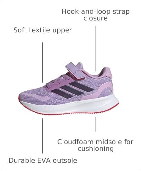 Image of adidas Baby Marvel Run Falcon 5 Elastic Lace & Strap Shoe