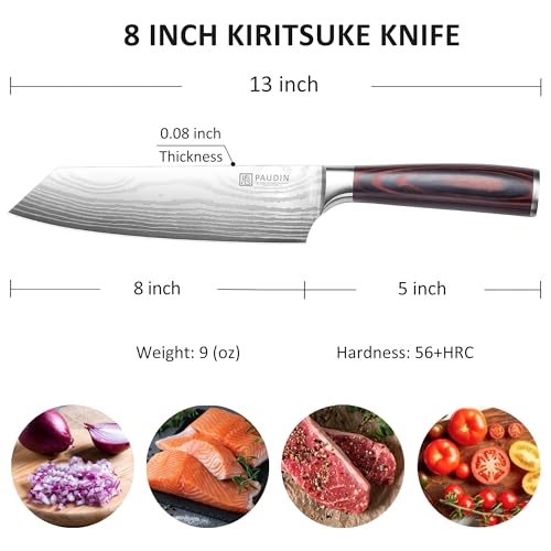 PAUDIN Kiritsuke Knife, 8 Inch Japanese Chef Knife Butcher knife - image 2