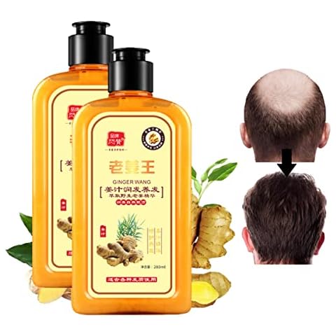 ZDDL Ginaday Instant Ginger Hair Regrowth Shampoo,ginger Shampoo for Growth,anti-hair Loss Shampoo,Instant Shampoo,for Thinning and (280ml Shampoo+hair care) Cover