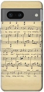 R2504 Vintage Music Sheet Case Cover for Google Pixel 7a