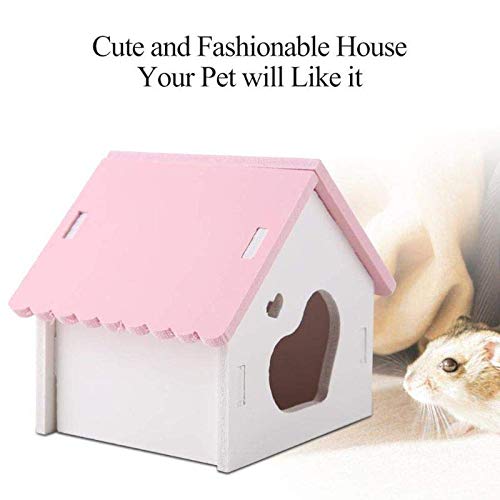 Gutongyuan Hamster Hideout Hut Wooden Diy Hideaway Exercise Toy For Dwarf Guinea Pigs Rat Mouse Cage Sleeping House thumb #3