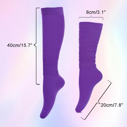 Image of Gvhntk Slouch Socks Women 80s 90s Scrunch Socks Extra Long Slouchy Sock Knee High Sock