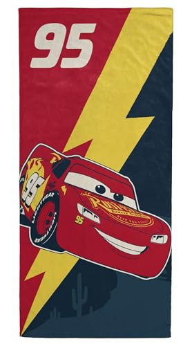 Jay Franco Kids Beach Towel - 100% Cotton Super Soft Absorbent Bath Towel 28 x 58 Inch Lightweight for Travel Official Licensed Product Multi - Cars