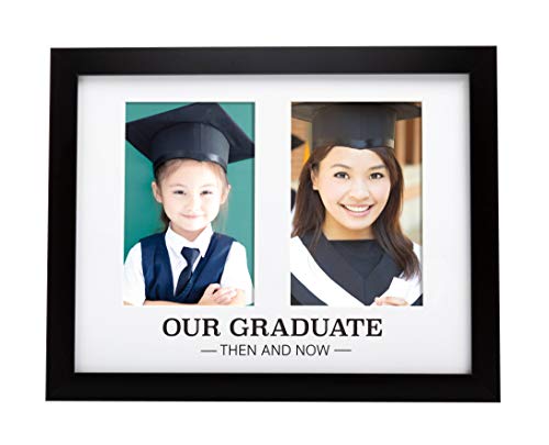 Kate & Milo Our Graduate Then and Now Picture Frame, First Day of School and Graduation Picture, Graduation Party Gift