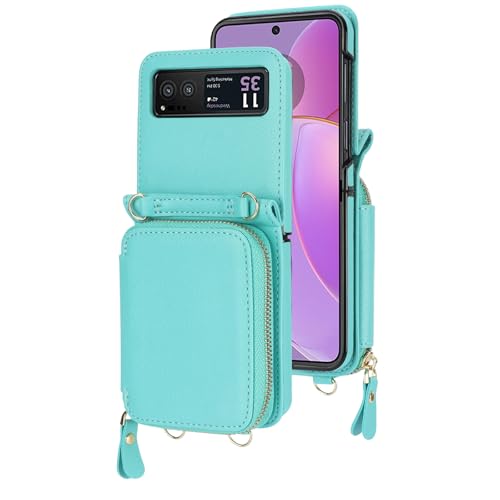 Étui de protection portefeuille pour Samsung Z Flip 7 en cuir chic avec fermeture