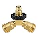 Imagen de Adaptador divisor en Y para botella de propano latón conector T GLP QCC1 POL compatible con parrillas BBQ estufas camping calentadores doble vía aparatos válvula retención