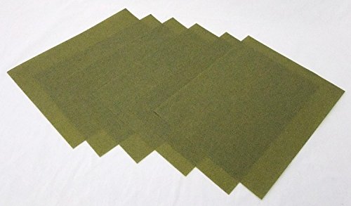 6 Sheets 3M Wet Or Dry Polishing Paper Green 400 Grit 8.5 by 11 inches